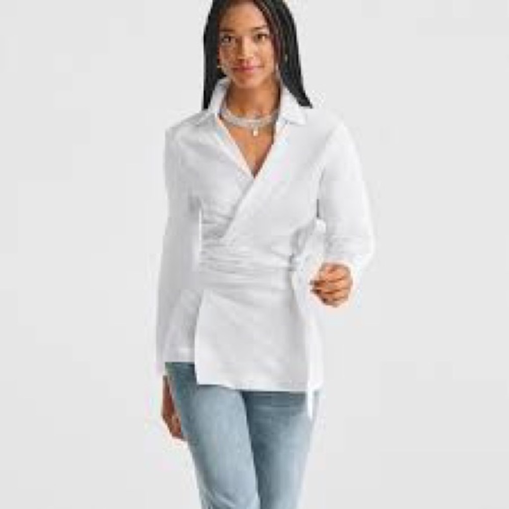 Cabi highlife wrap shirt nwot M